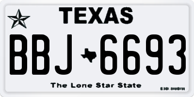 TX license plate BBJ6693