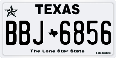 TX license plate BBJ6856