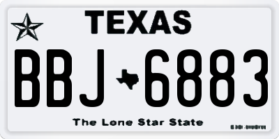 TX license plate BBJ6883