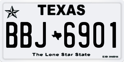TX license plate BBJ6901