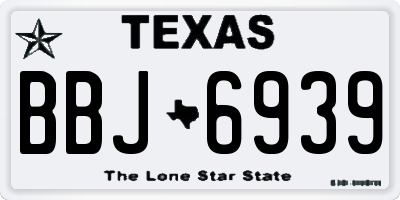 TX license plate BBJ6939