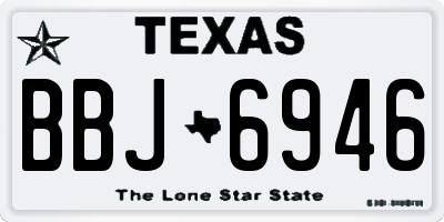 TX license plate BBJ6946