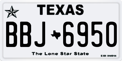TX license plate BBJ6950