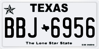 TX license plate BBJ6956