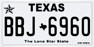 TX license plate BBJ6960