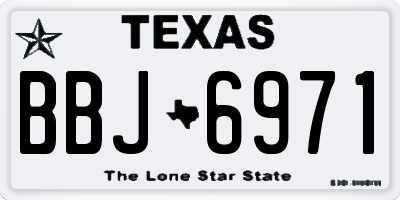 TX license plate BBJ6971