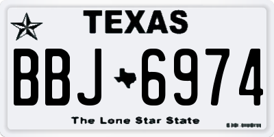 TX license plate BBJ6974