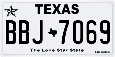 TX license plate BBJ7069