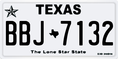 TX license plate BBJ7132