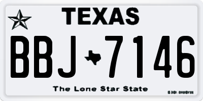 TX license plate BBJ7146