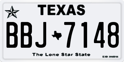 TX license plate BBJ7148