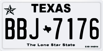 TX license plate BBJ7176