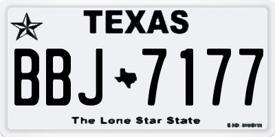 TX license plate BBJ7177