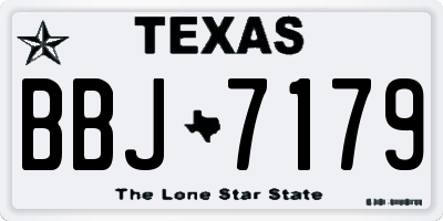 TX license plate BBJ7179