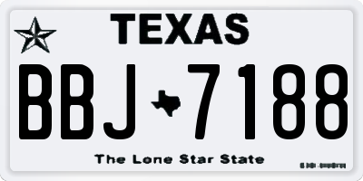 TX license plate BBJ7188