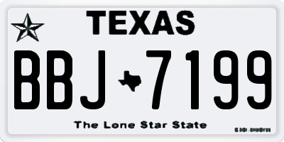 TX license plate BBJ7199
