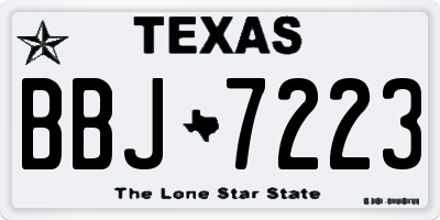 TX license plate BBJ7223