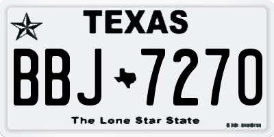 TX license plate BBJ7270