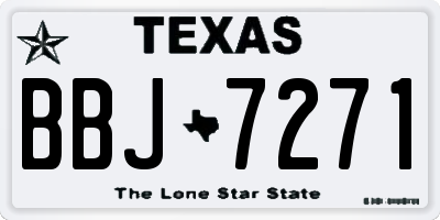TX license plate BBJ7271