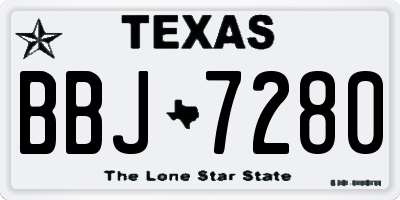 TX license plate BBJ7280