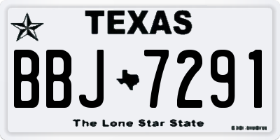 TX license plate BBJ7291