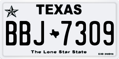TX license plate BBJ7309