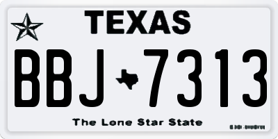 TX license plate BBJ7313