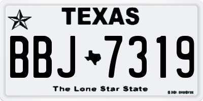 TX license plate BBJ7319