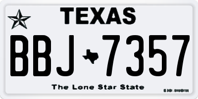 TX license plate BBJ7357