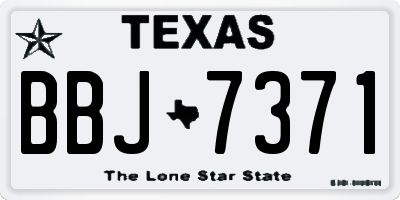 TX license plate BBJ7371