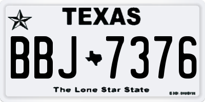 TX license plate BBJ7376