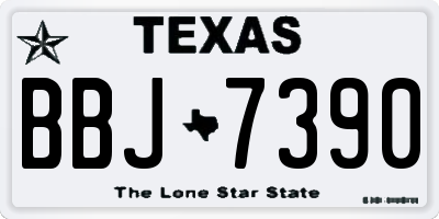 TX license plate BBJ7390