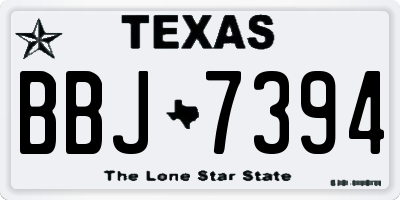 TX license plate BBJ7394