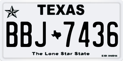TX license plate BBJ7436