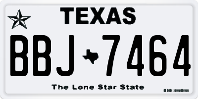 TX license plate BBJ7464