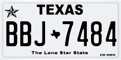 TX license plate BBJ7484