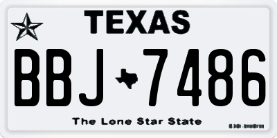TX license plate BBJ7486