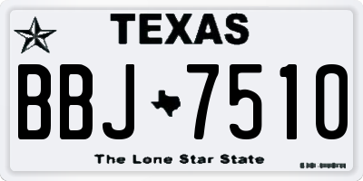 TX license plate BBJ7510