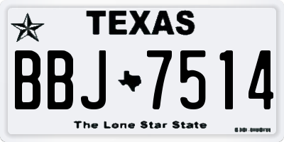 TX license plate BBJ7514