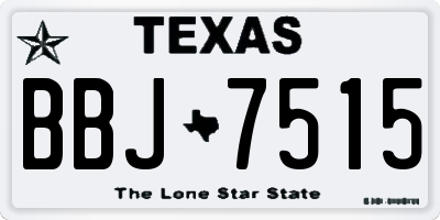 TX license plate BBJ7515