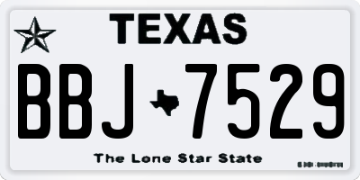 TX license plate BBJ7529