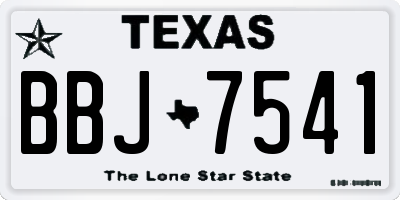 TX license plate BBJ7541