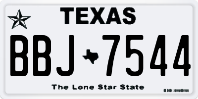 TX license plate BBJ7544