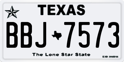 TX license plate BBJ7573