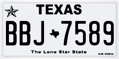 TX license plate BBJ7589