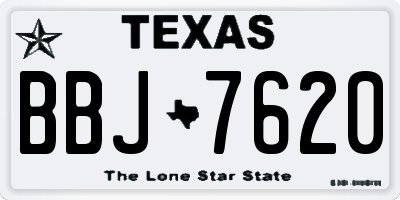 TX license plate BBJ7620