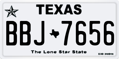 TX license plate BBJ7656