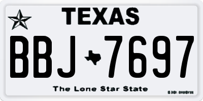 TX license plate BBJ7697