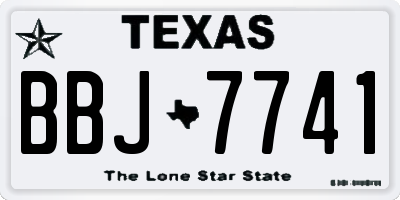 TX license plate BBJ7741