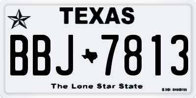 TX license plate BBJ7813